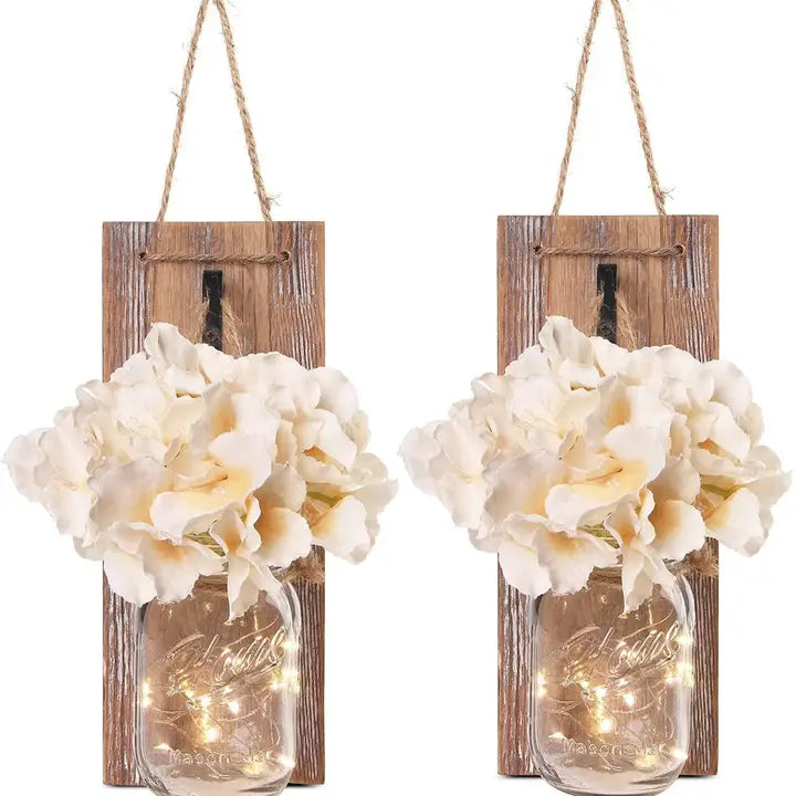 11" x 4" Nautical Rustic Wall Sconces - Set of 2