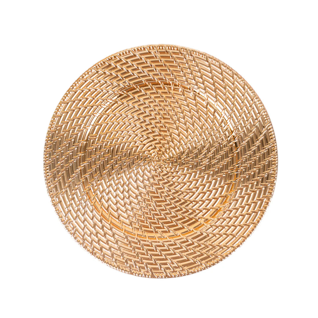13" Boho Rattan Look Acrylic Chargers | 6 Pack