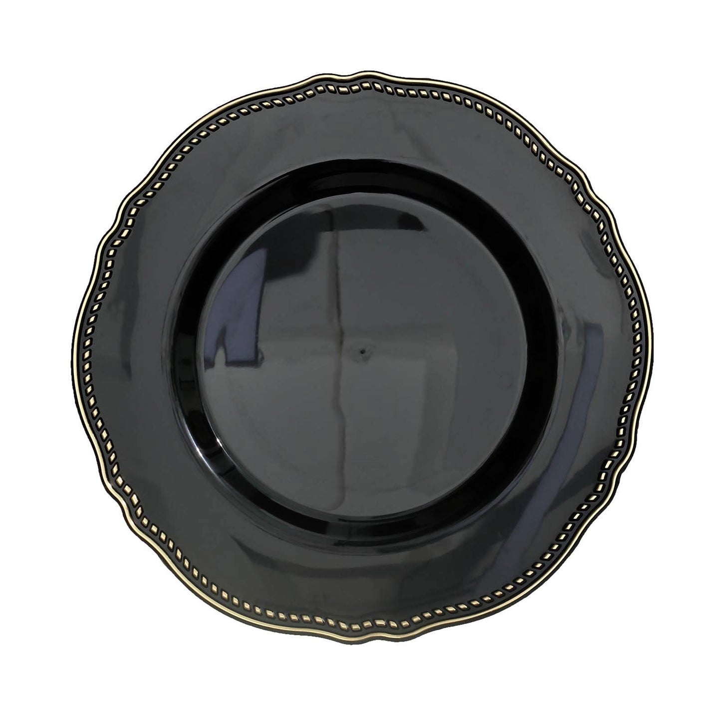 Soft Scalloped Rim with Gold Beads Plates | Value Packs