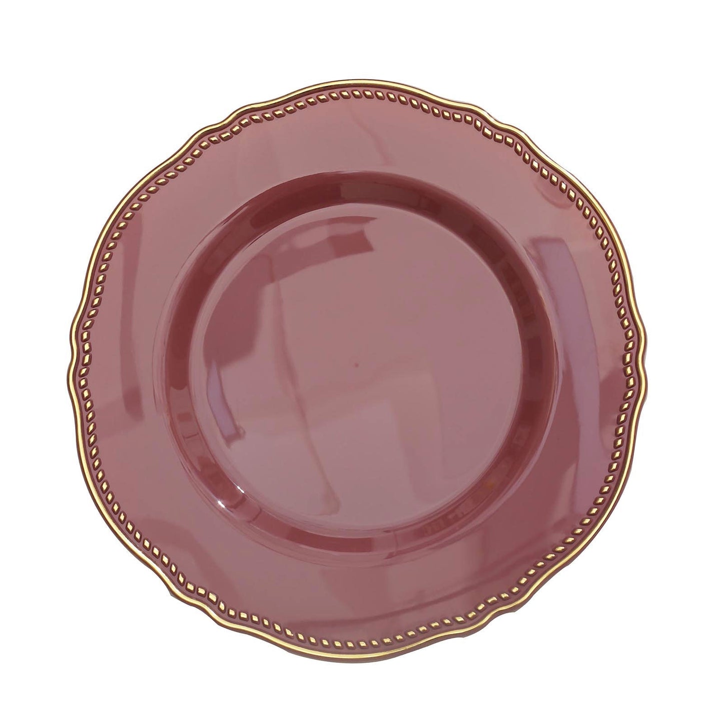 Soft Scalloped Rim with Gold Beads Plates | Value Packs