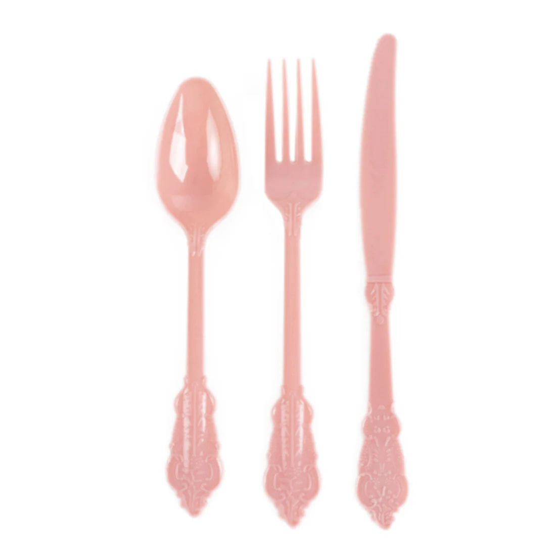 72 Pc Clear Baroque Cutlery Set Heavy Duty