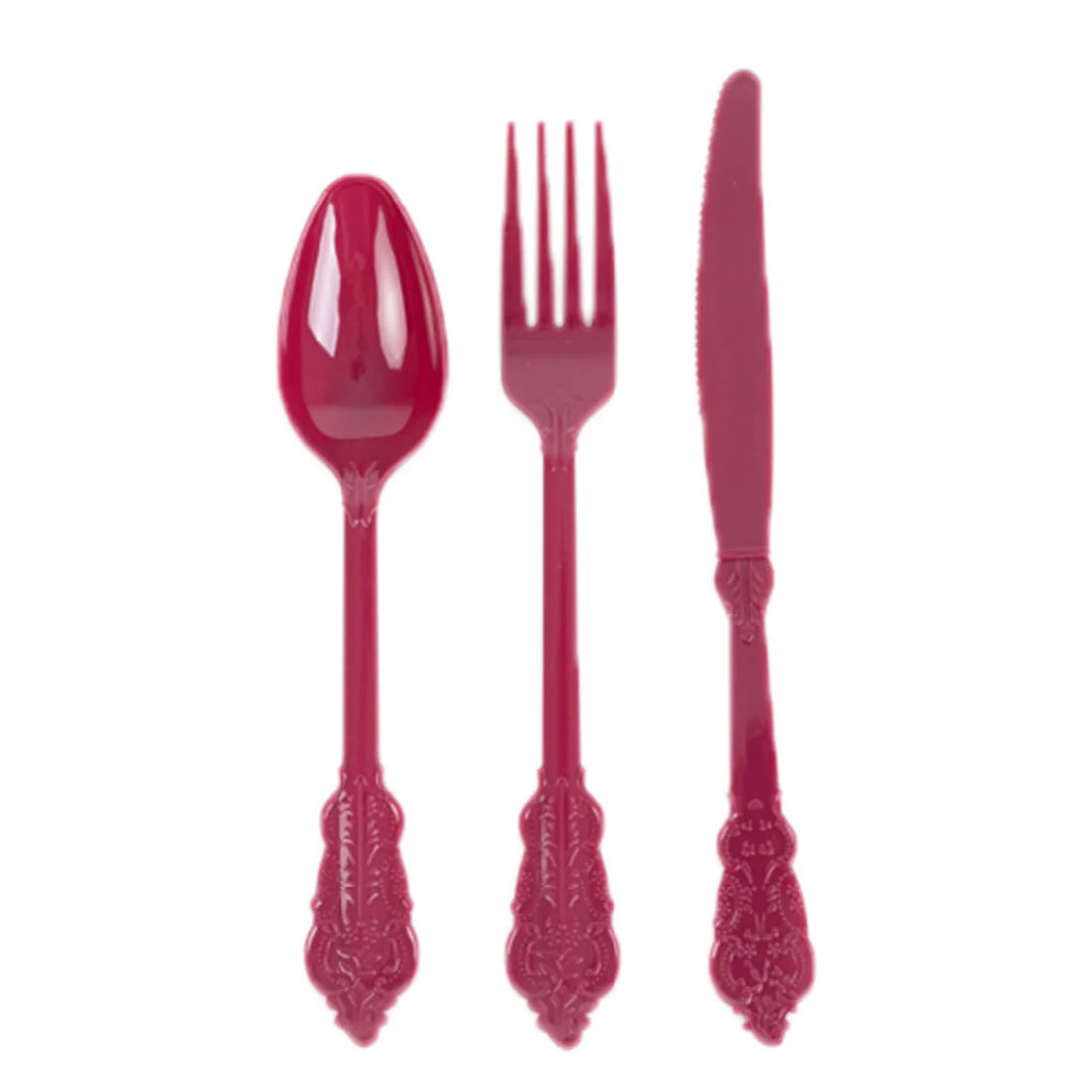 72 Pc Clear Baroque Cutlery Set Heavy Duty