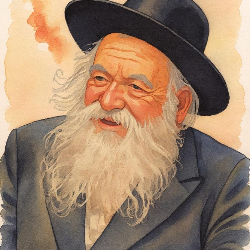 R' Chaim Kanievsky Soft Watercolor by Hirsch