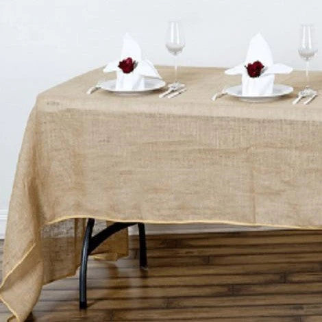 Natural Boho Burlap Tablecloth Linen