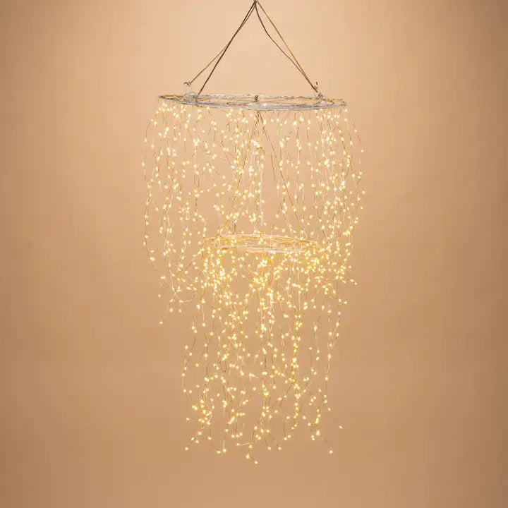 15.74" Outdoor Chandelier with 1020 Micro LED lights
