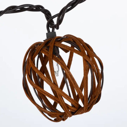 Rattan Round String Lights - 6ft