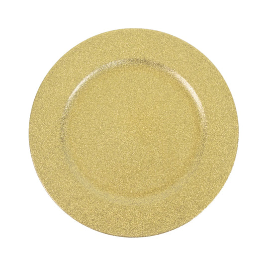 13" Glitter Round Acrylic Charger | 6 Pack