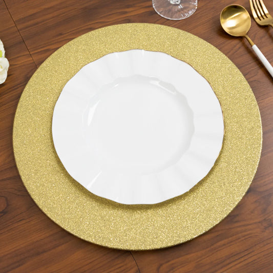 13" Glitter Round Acrylic Charger | 6 Pack