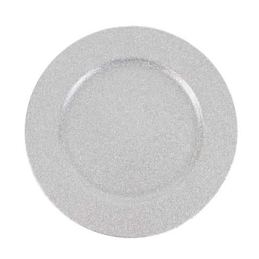 13" Glitter Round Acrylic Charger | 6 Pack