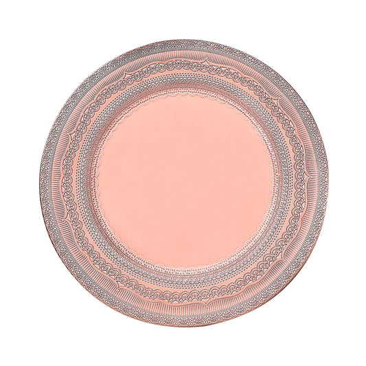 13" Rustic Lace Acrylic Chargers | 6 Pack