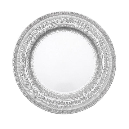 13" Rustic Lace Acrylic Chargers | 6 Pack