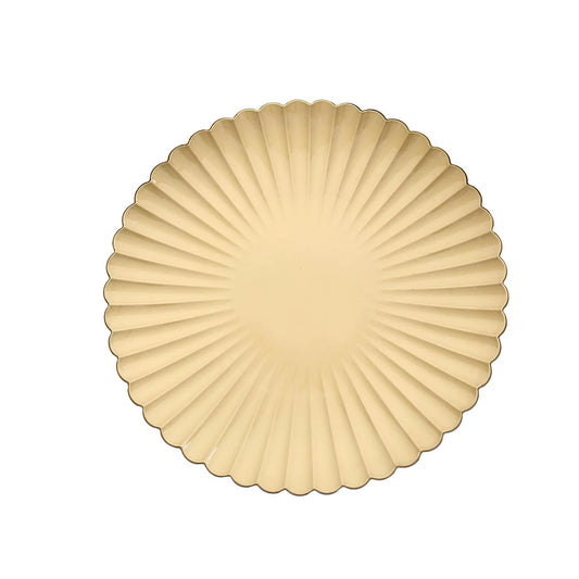 13"Scalloped Shell Plastic Chargers | 6 Pack
