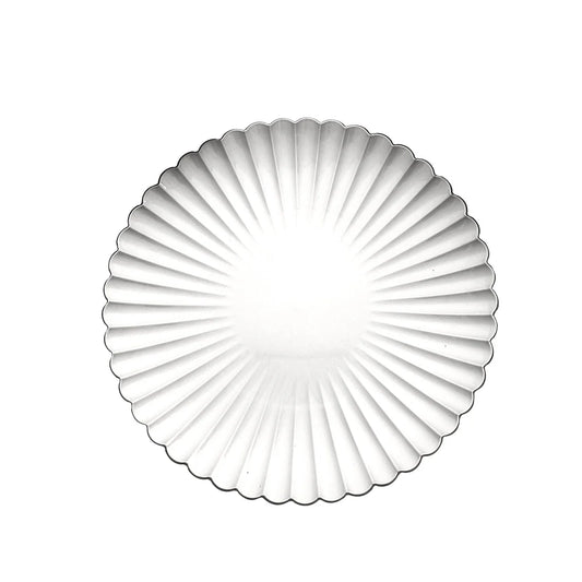 13"Scalloped Shell Plastic Chargers | 6 Pack