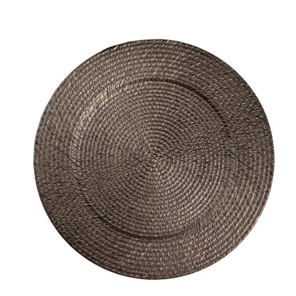 13" Boho Rattan Look Acrylic Chargers | 6 Pack