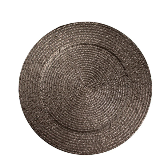 13" Boho Rattan Look Acrylic Chargers | 6 Pack