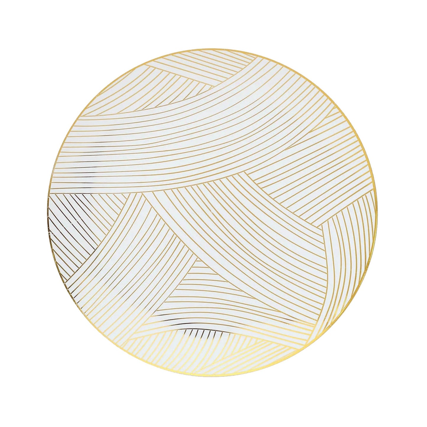 Wave Stroke Gold Rimmed Plates | Value Packs