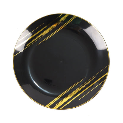 Brush Stroke Gold Rimmed Plates | Value Packs