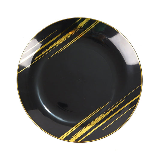 Brush Stroke Gold Rimmed Plates | Value Packs