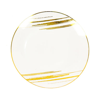 Brush Stroke Gold Rimmed Plates | Value Packs