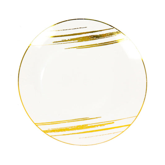 Brush Stroke Gold Rimmed Plates | Value Packs