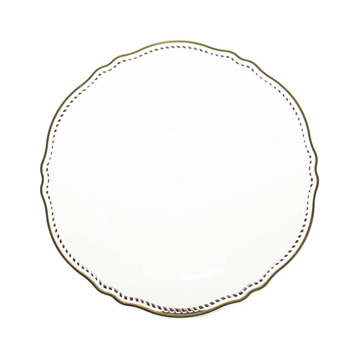 Soft Scalloped Rim with Gold Beads Plates | Value Packs