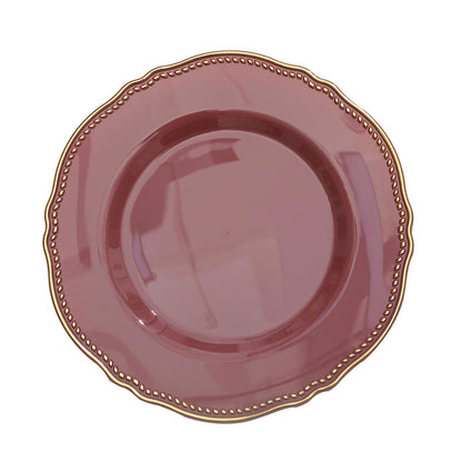 Soft Scalloped Rim with Gold Beads Plates | Value Packs