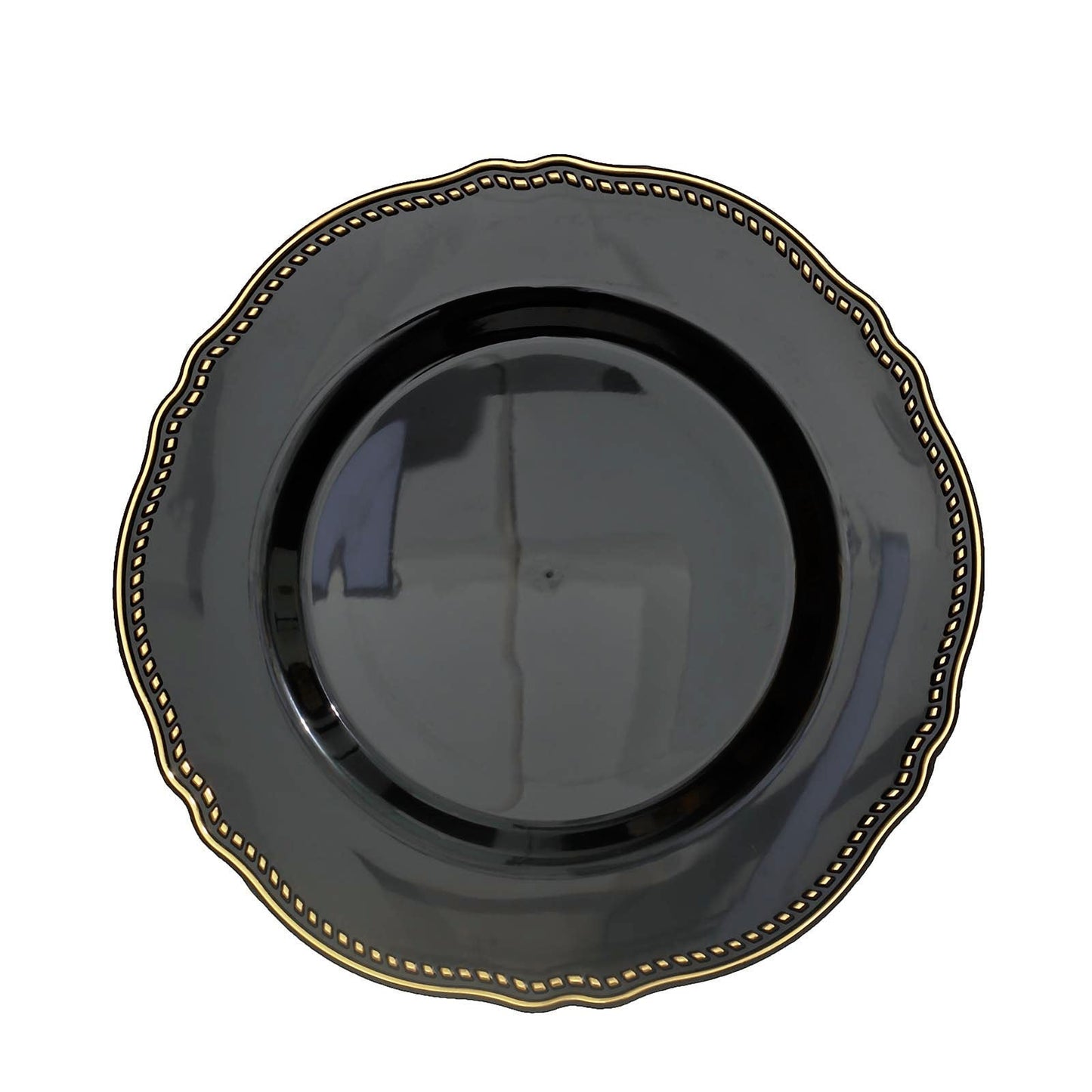 Soft Scalloped Rim with Gold Beads Plates | Value Packs
