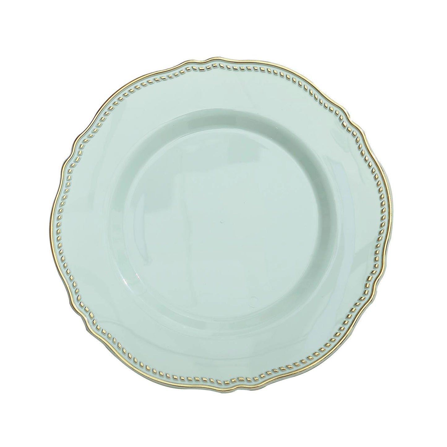 Soft Scalloped Rim with Gold Beads Plates | Value Packs