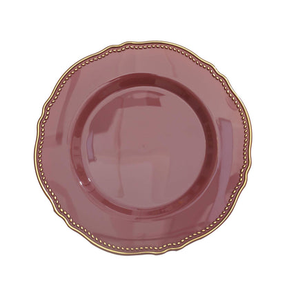 Soft Scalloped Rim with Gold Beads Plates | Value Packs