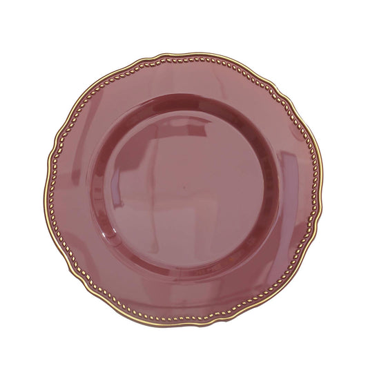 Soft Scalloped Rim with Gold Beads Plates | Value Packs