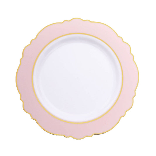 Flower Shaped Plates with Gold Rim | Value Packs