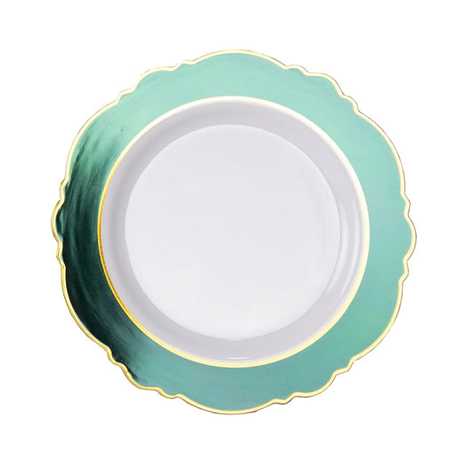Flower Shaped Plates with Gold Rim | Value Packs