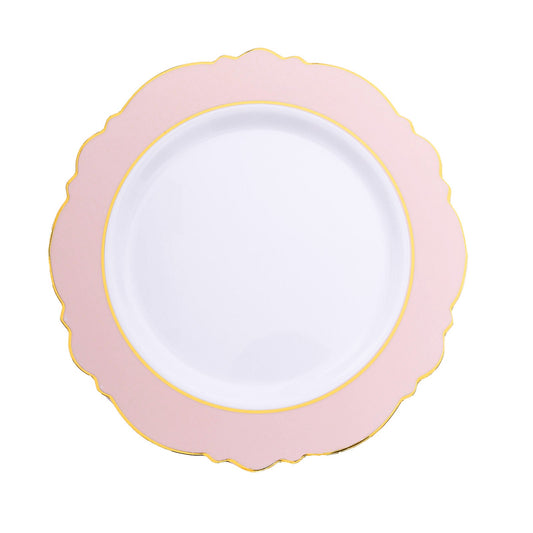 Flower Shaped Plates with Gold Rim | Value Packs