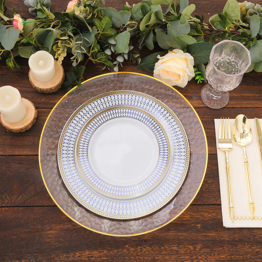 Morroccan Blue Gold Rimmed Plates | Value Packs