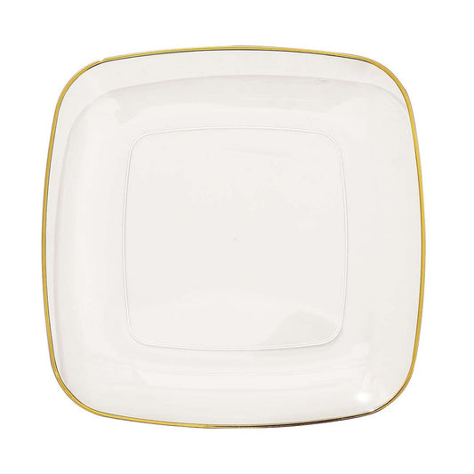 Squircle Shaped Gold Rimmed Plates | Value Packs