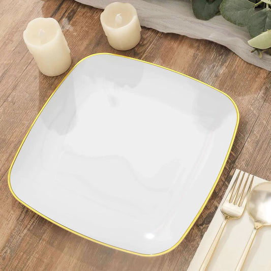 Squircle Shaped Gold Rimmed Plates | Value Packs