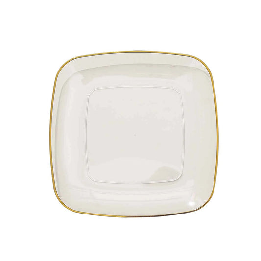Squircle Shaped Gold Rimmed Plates | Value Packs
