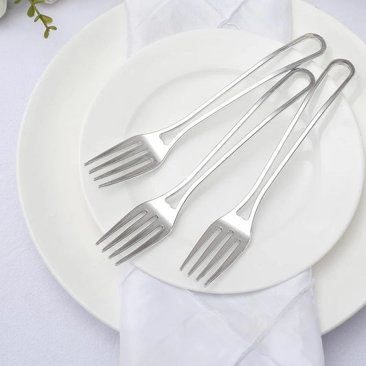 24 Pc Silver Hollow Handle Cutlery