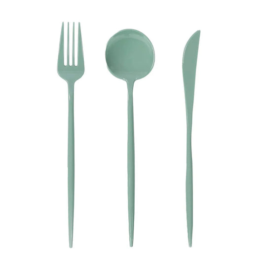 60 Pcs Dramatic Tall & Sleek Cutlery