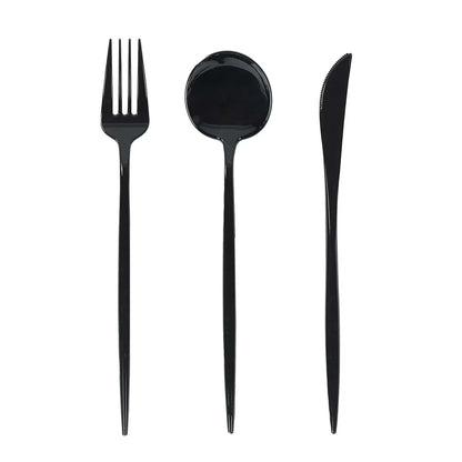 60 Pcs Dramatic Tall & Sleek Cutlery