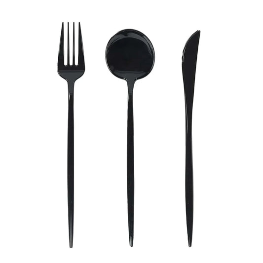 60 Pcs Dramatic Tall & Sleek Cutlery