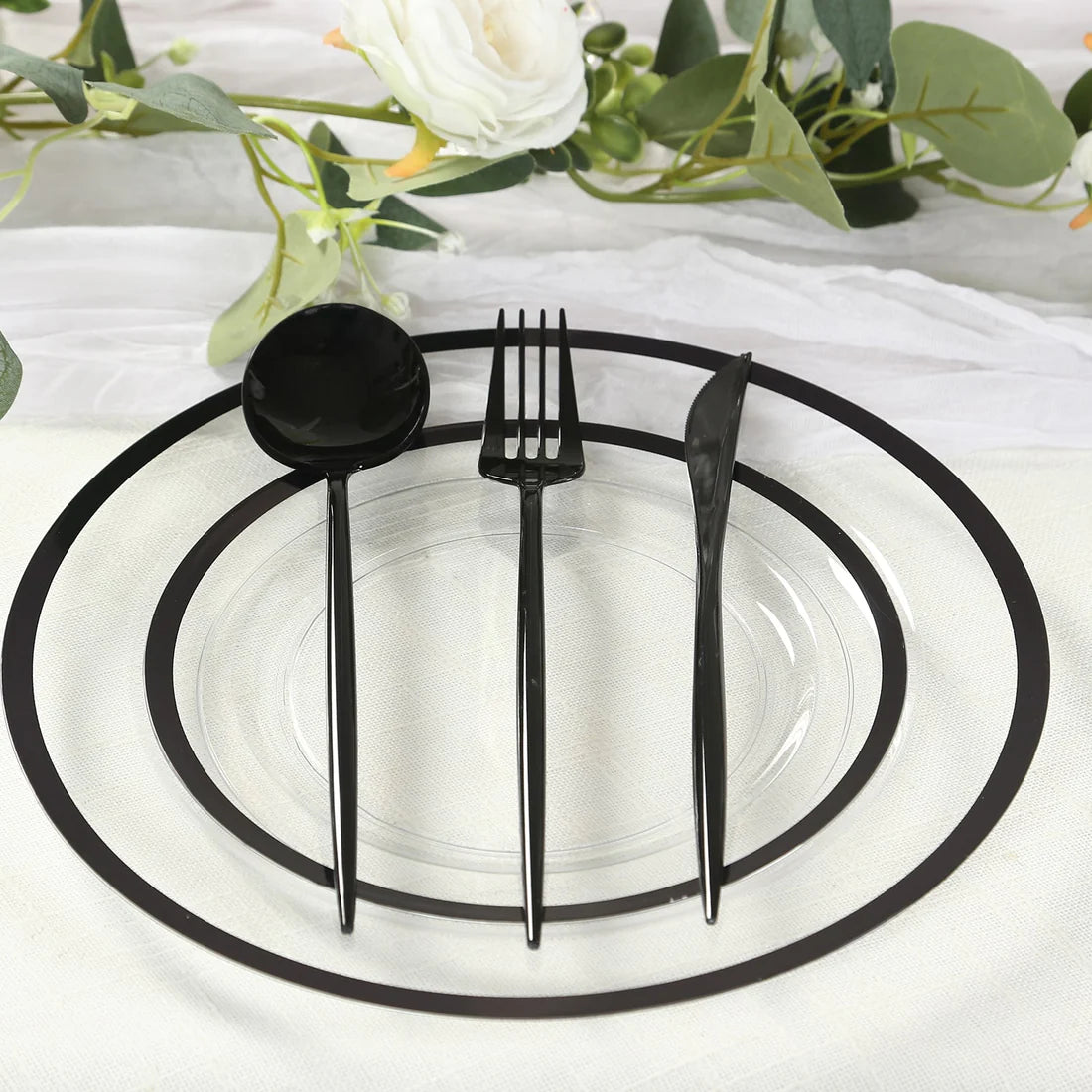 60 Pcs Dramatic Tall & Sleek Cutlery