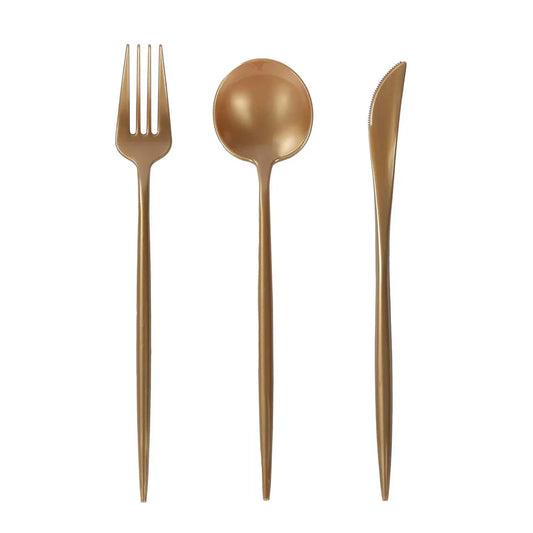 60 Pcs Dramatic Tall & Sleek Cutlery