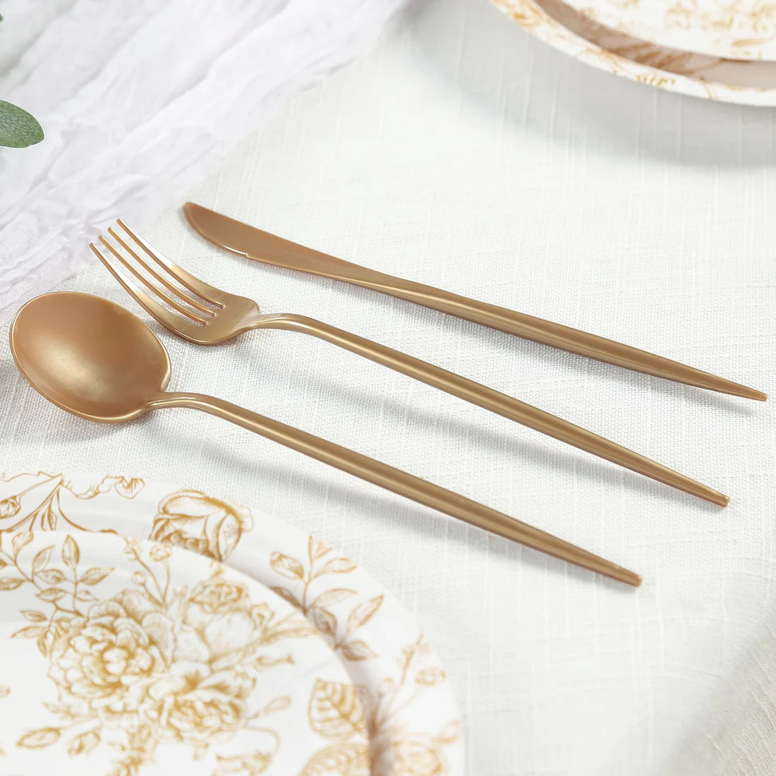 60 Pcs Dramatic Tall & Sleek Cutlery