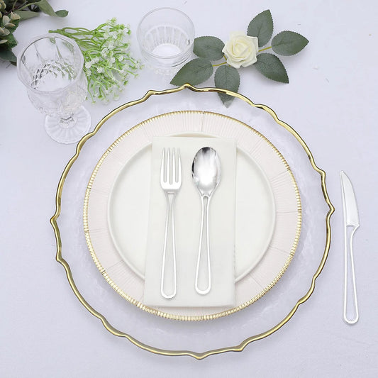 24 Pc Silver Hollow Handle Cutlery