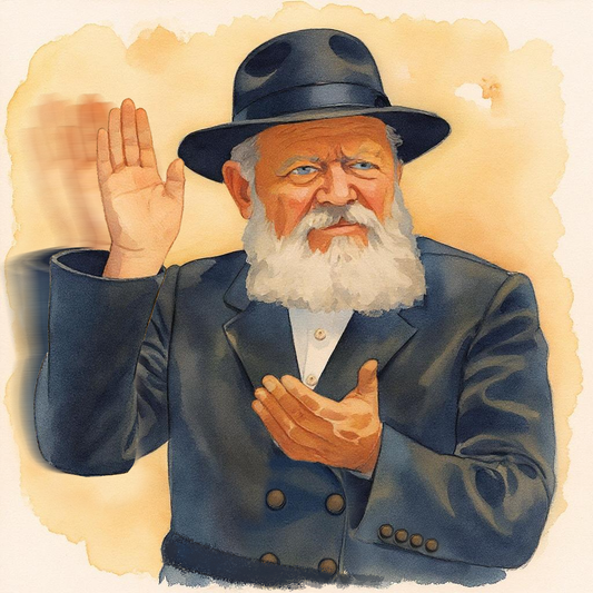 Lubavitcher Rebbe Soft Watercolor by Hirsch