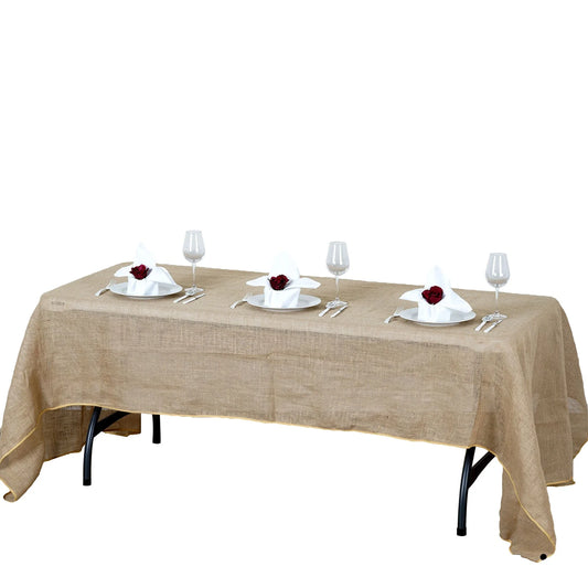 Natural Boho Burlap Tablecloth Linen
