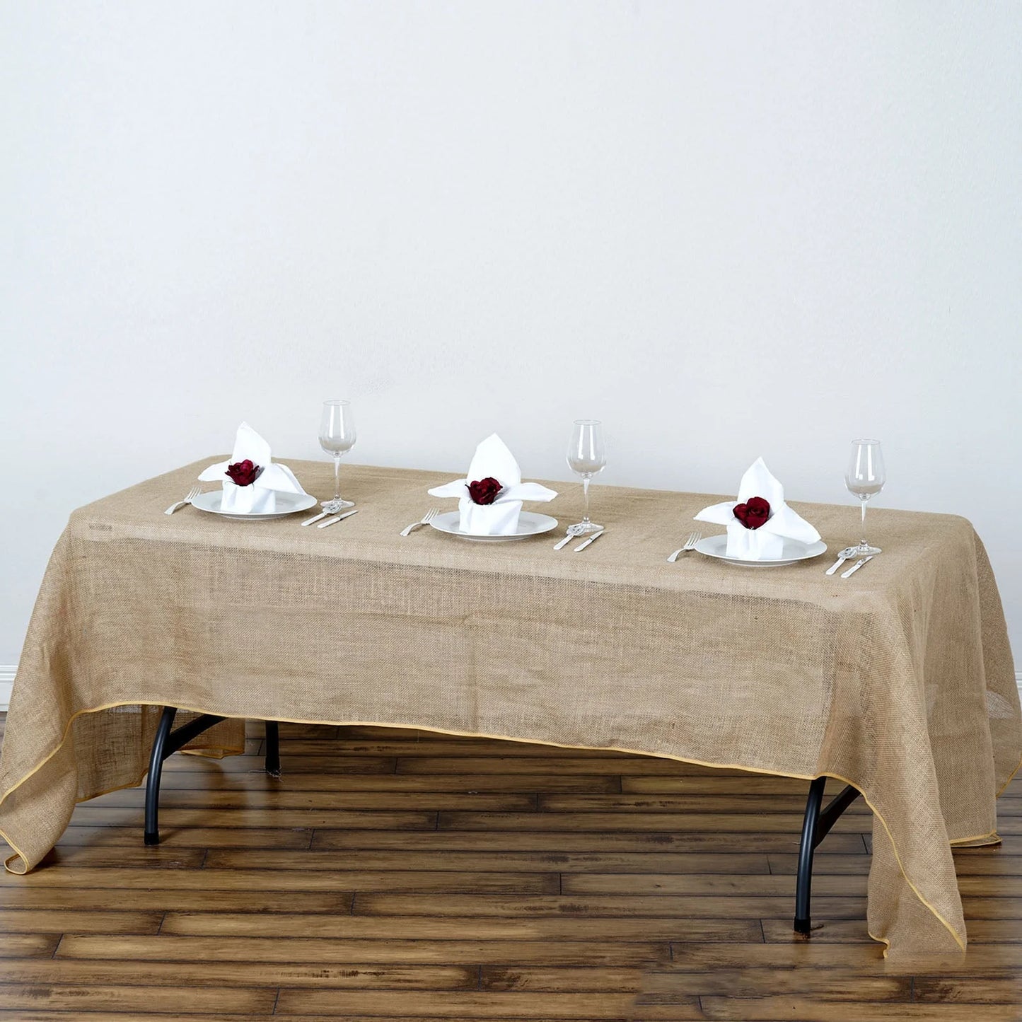 Natural Boho Burlap Tablecloth Linen
