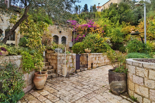 Greenery Abundance in the Old City Sukkah Mural