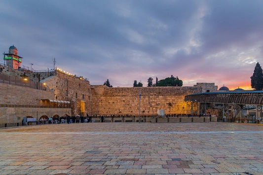 The Kosel Plaza at Sunrise Sukkah Mural
